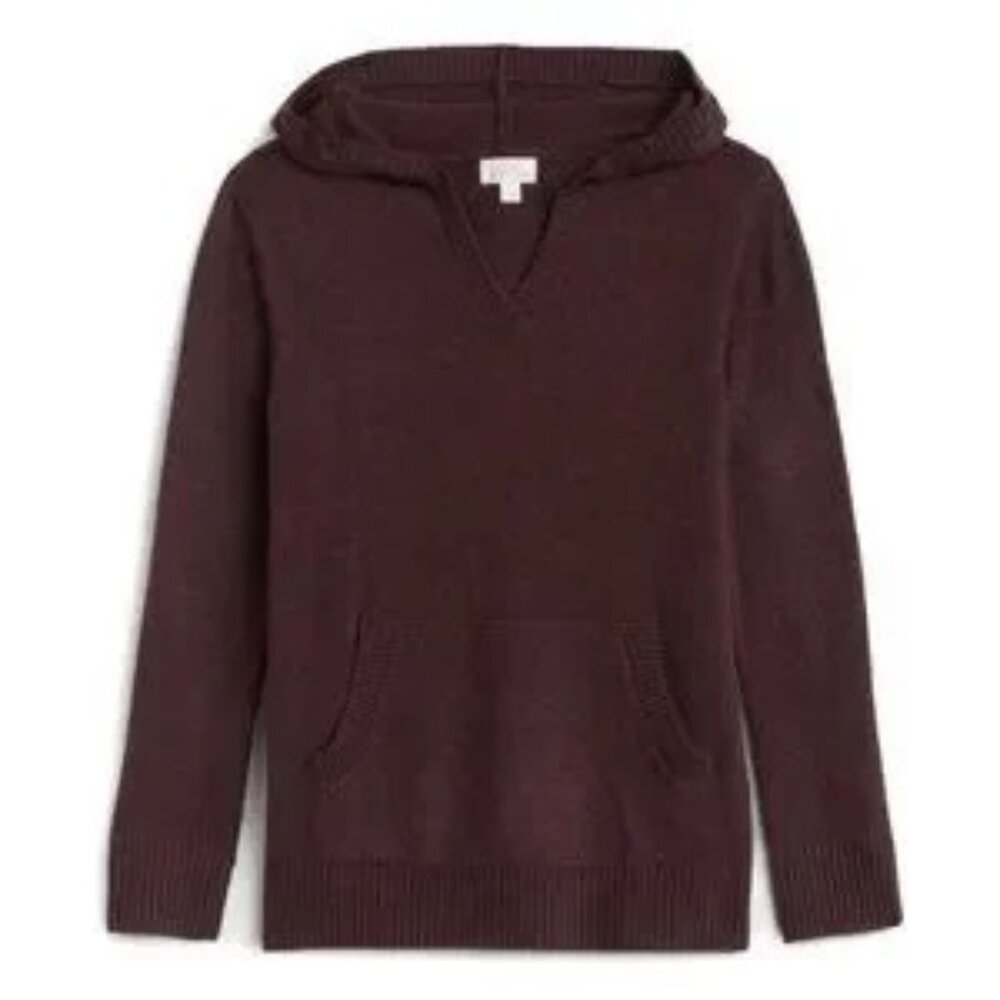Market & Spruce Regina Cozy Sweater Hoodie in Burgundy